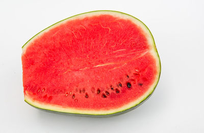 Close-up of apple against white background