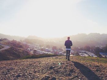 Woman standing on landscape
