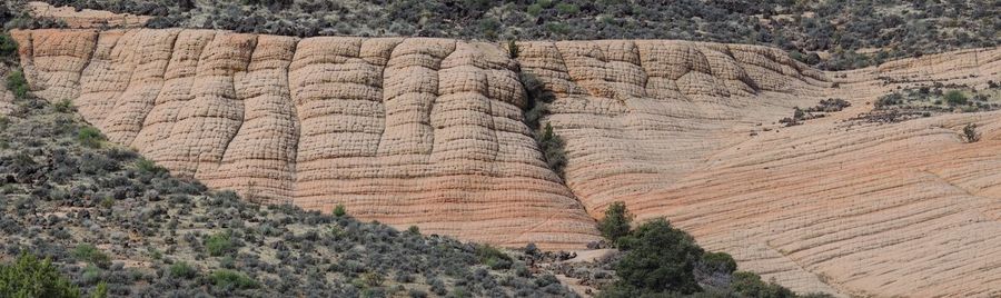 Rock formation on land