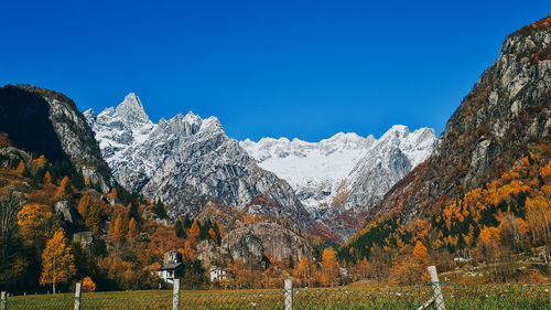 Italian alps in the autumn.