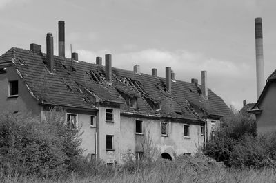 Exterior of old building against sky