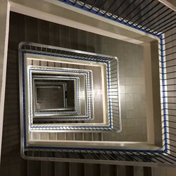 Low angle view of spiral stairs