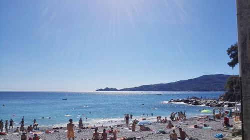 Tourists enjoying at beach