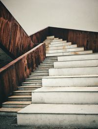 Low angle view of empty staircase in building