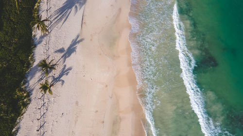 High angle view of beach