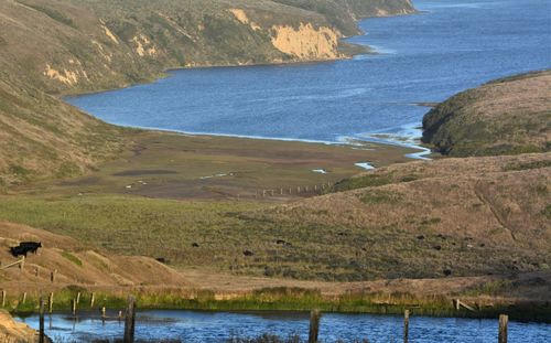 Scenic view of bay