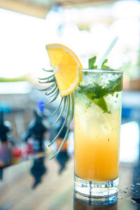 Close-up of drink on table