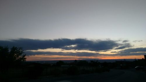 View of road at sunset