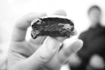 Cropped image of person holding dessert