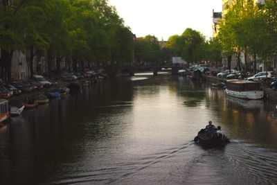 Boats in river