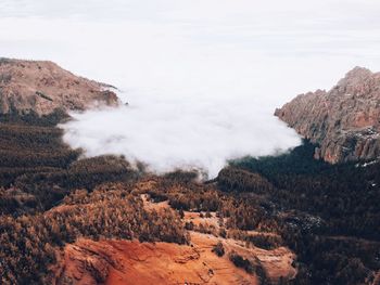 Scenic view of rocky mountains against sky