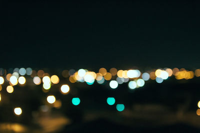 Defocused lights at night