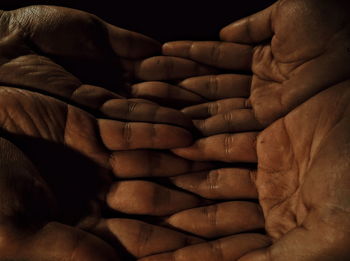 Close-up of man hand
