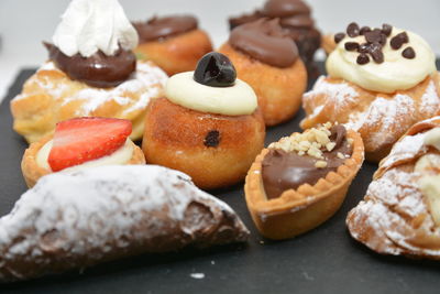 Close-up of dessert served in plate