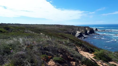 Scenic view of sea against sky