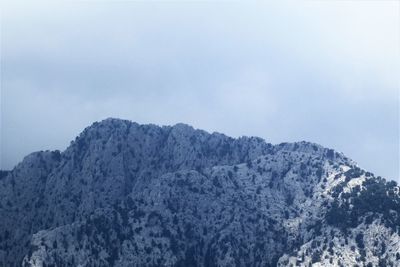 Low angle view of mountain against sky