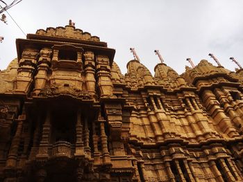 Low angle view of temple building against sky