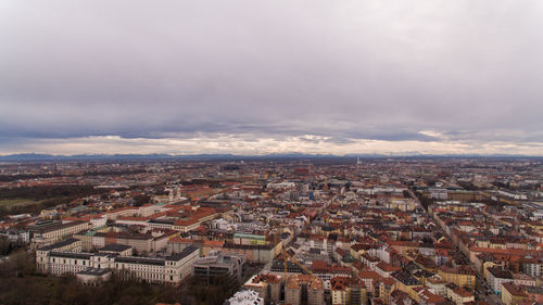 High angle view of city