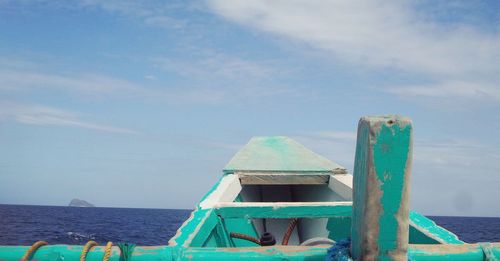 View of sea against blue sky