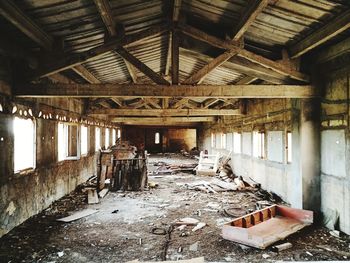 Interior of abandoned building