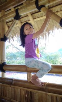 Portrait of a girl smiling