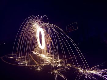 Light trails at night