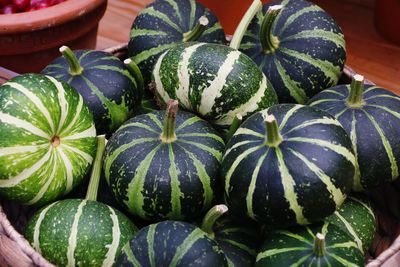 High angle view of fruits for sale in market