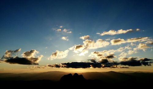 Scenic view of landscape against cloudy sky