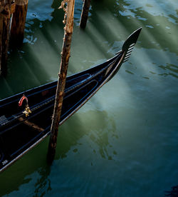 Cropped image of gondola at river