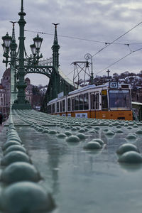 View of bridge over water against sky