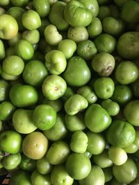 Full frame shot of green apples