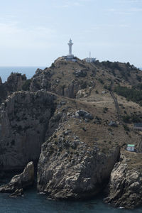 Rock formations at seaside