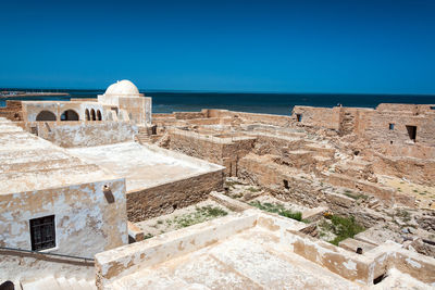 View of castle against sea