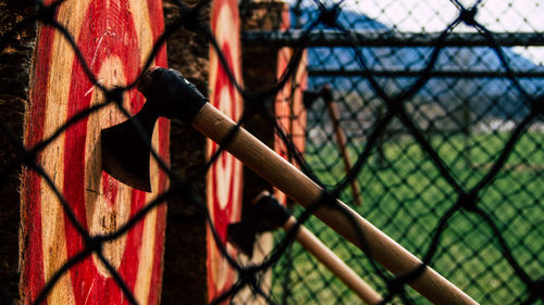 Close-up of chainlink fence