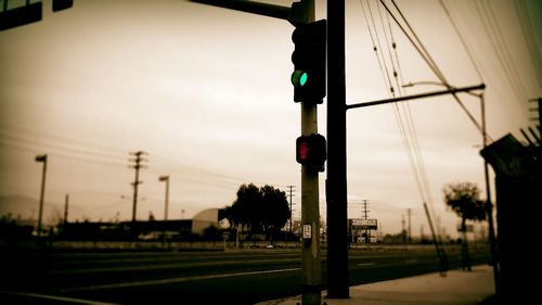 View of street light against sky