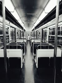 Empty seats in train