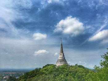 View of building against cloudy sky