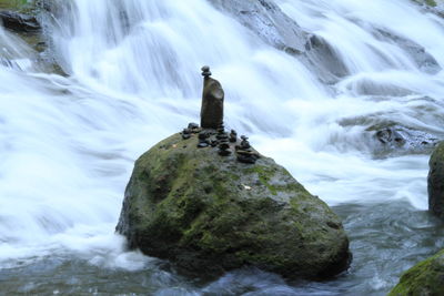 Scenic view of waterfall