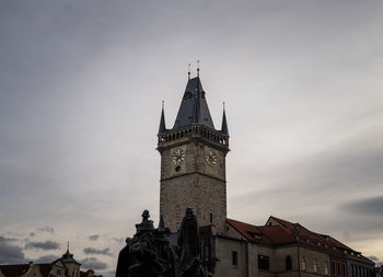 Tower of the townhall at prague's main square