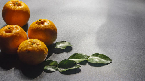 Close-up of fruits on table