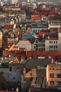 High angle view of townscape