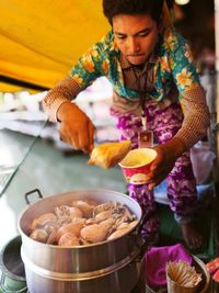 Woman working