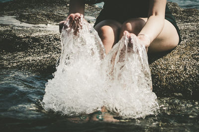 Close-up of splashing water