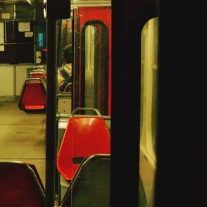 Empty seats in train