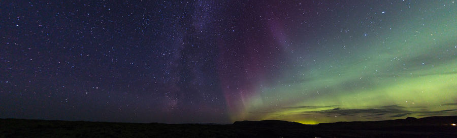 Star field against sky at night