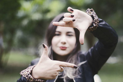 Young woman looking at camera