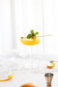 Close-up of drink on table