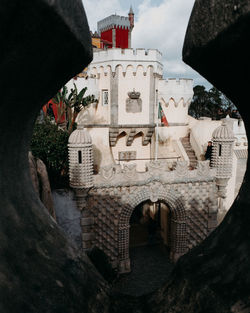 Historic building seen through temple