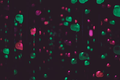 Defocused image of illuminated lights