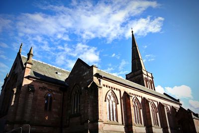 Low angle view of temple against sky